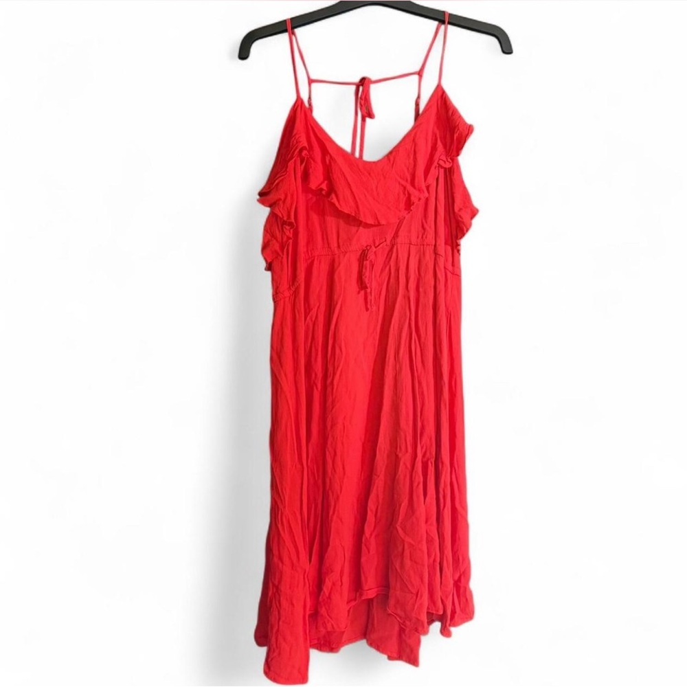 Elegant Red Ruffle Dress